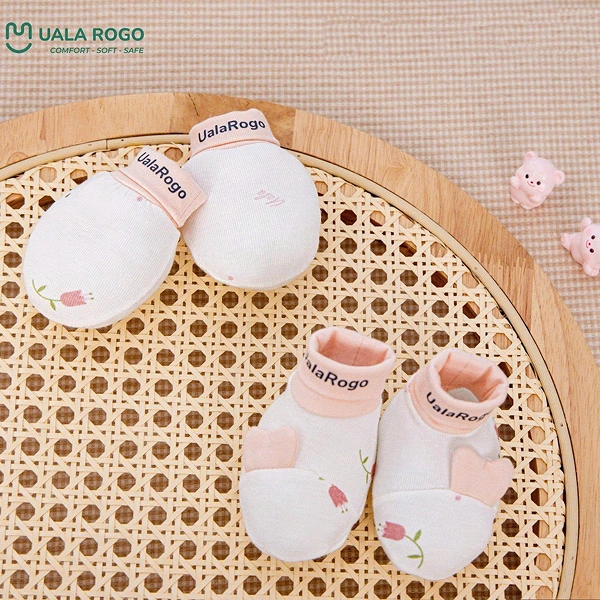 Set bao tay, bao chân Ualarogo bamboo hồng