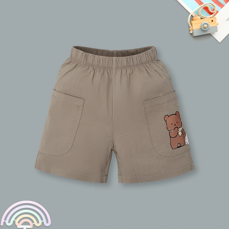 Bộ sát nách bé trai Pony Kids vạt cong in màu be rêu 8