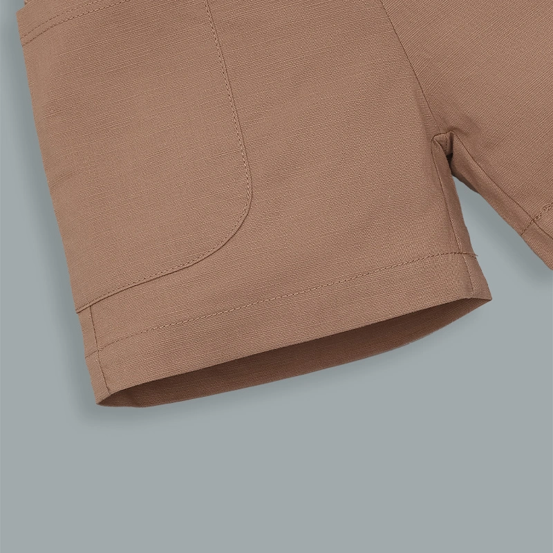 Bộ sát nách bé trai Pony Kids vạt cong in màu be rêu 24