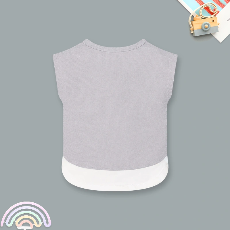 Bộ sát nách bé trai Pony Kids vạt cong in màu be rêu 16