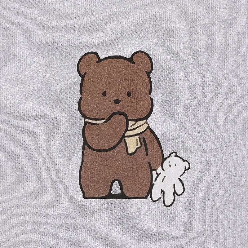 Bộ sát nách bé trai Pony Kids vạt cong in màu be rêu 19