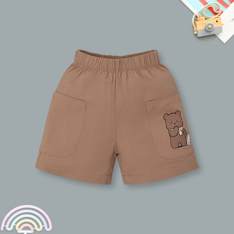 Bộ sát nách bé trai Pony Kids vạt cong in màu be rêu 22