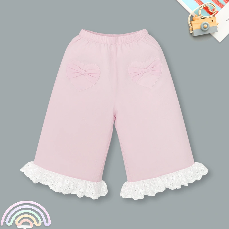 Bộ tay ngắn bé gái Pony Kids quần lỡ túi tim màu vàng 21