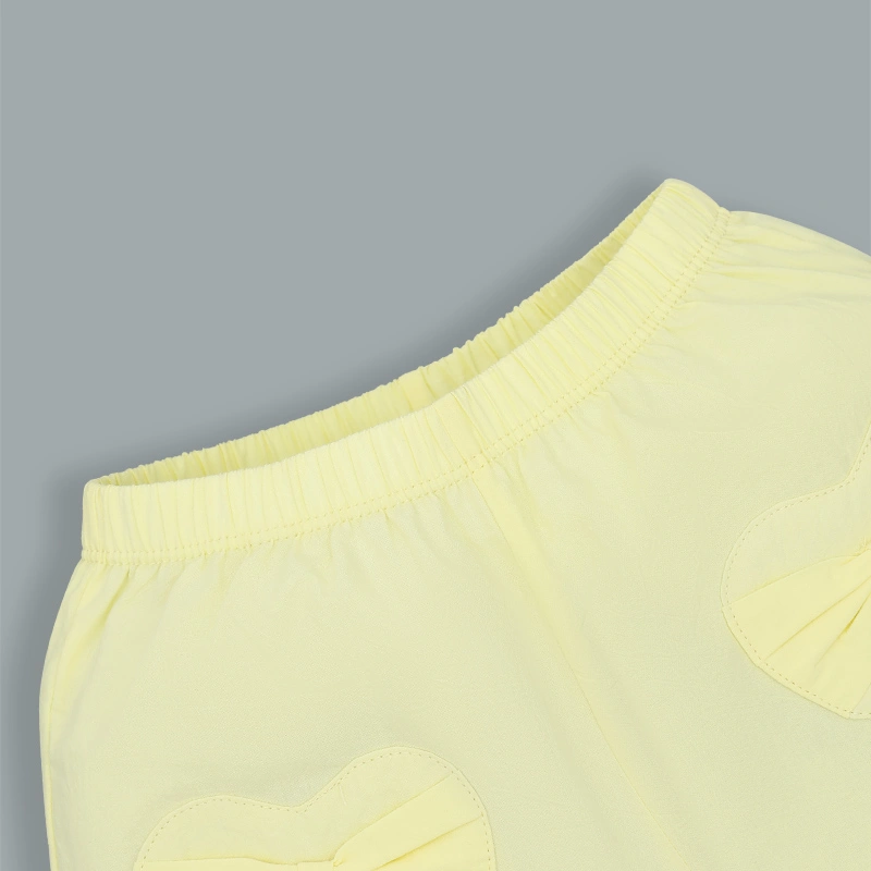 Bộ tay ngắn bé gái Pony Kids quần lỡ túi tim màu vàng 10