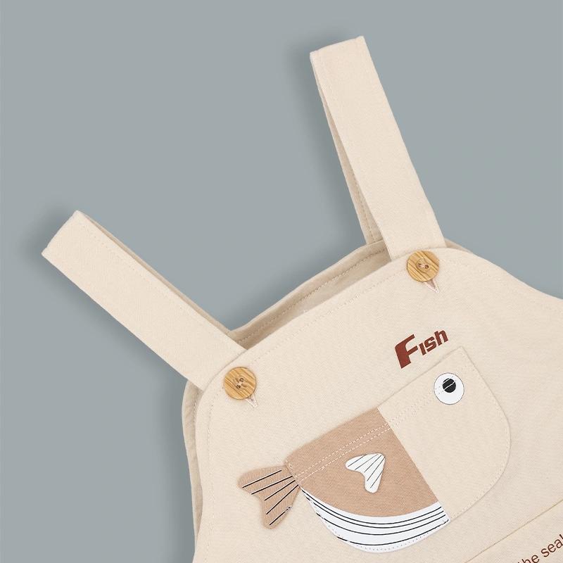 Bodysuit bé trai Pony Kids kèm áo in Fish màu be 4