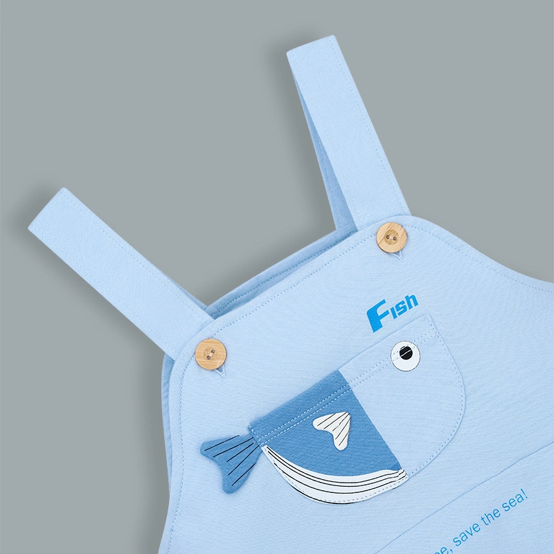 Bodysuit bé trai Pony Kids kèm áo in Fish màu be 19