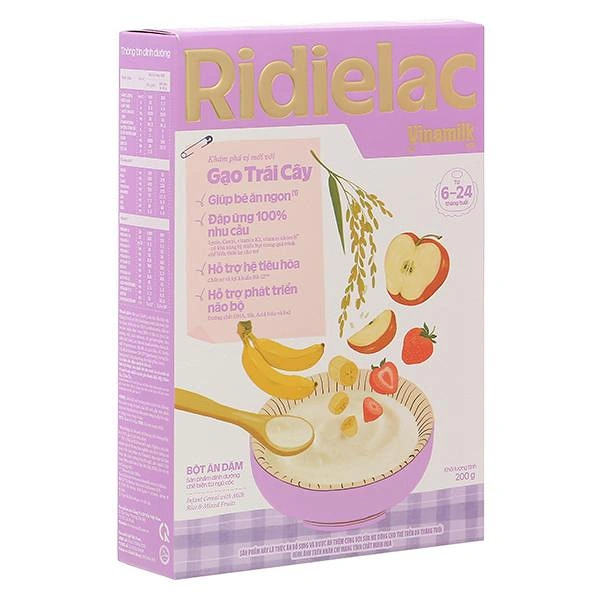 Bột ăn dặm Vinamilk Ridielac Gold gạo, trái cây - Giao bao bì ngẫu nhiên