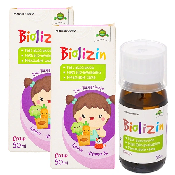 Combo 2 siro Biolizin tăng cường sức đề kháng