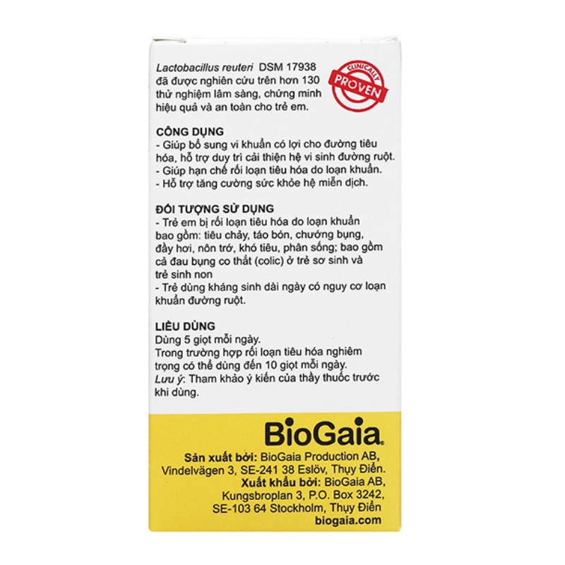 Combo 2 hộp BioGaia Protectics Baby Drops hỗ trợ cải thiện hệ vi sinh đường ruột, 5 ml dạng nhỏ giọt (từ 0 tháng) 4