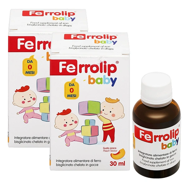 Combo 2 siro Ferrolip Baby bổ sung sắt, hỗ trợ tạo hồng cầu
