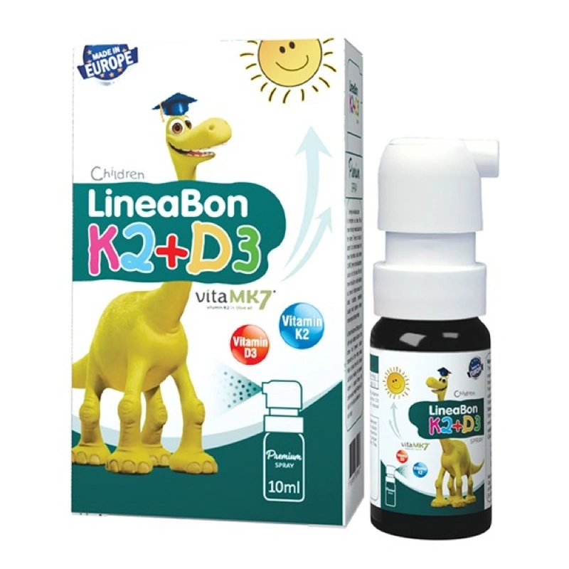 Combo 2 hộp LineaBon K2+D3 hỗ trợ hấp thu canxi, 10 ml dạng nhỏ giọt (từ 0 tháng) - Giao bao bì ngẫu nhiên 2