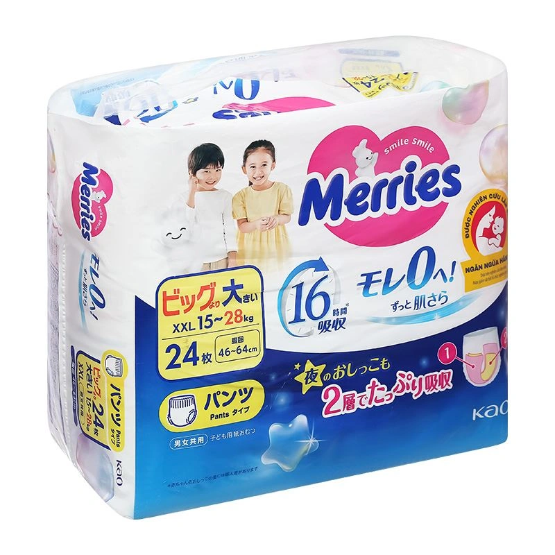 Tã quần Merries size XXL 24 miếng (15 - 28 kg) 4