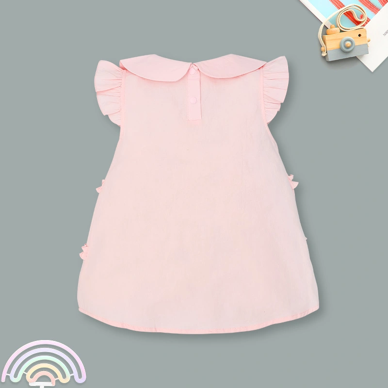 Đầm bé gái Pony Kids tay cánh tiên màu hồng 2