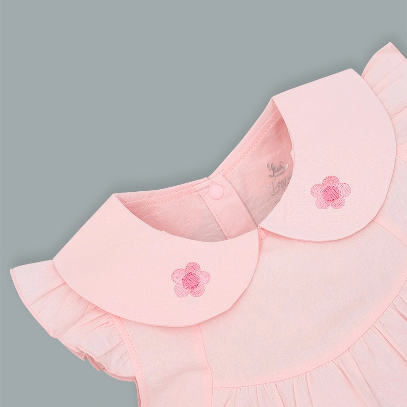 Đầm bé gái Pony Kids tay cánh tiên màu hồng 3