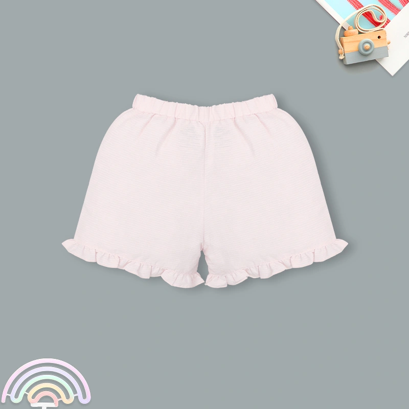 Đồ bộ sát nách bé gái Pony Kids quần bèo gấu màu hồng 24