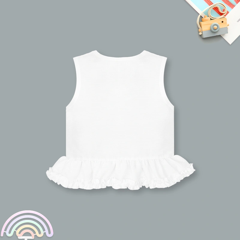 Đồ bộ sát nách bé gái Pony Kids quần bèo gấu màu hồng 17