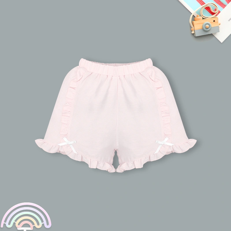 Đồ bộ sát nách bé gái Pony Kids quần bèo gấu màu hồng 23