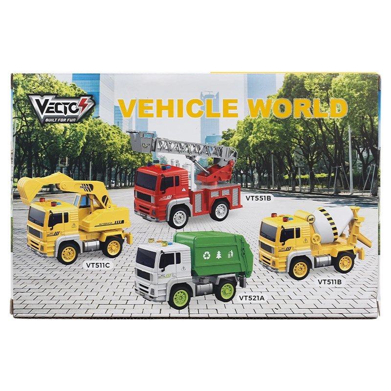 Đồ chơi mô hình xe ben công trình chạy trớn có đèn và âm thanh Vecto VT511B 4