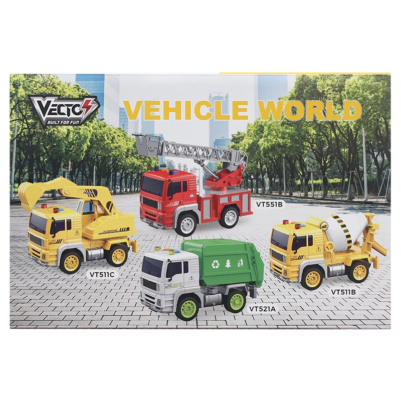Đồ chơi mô hình xe rác chạy trớn có đèn và âm thanh Vecto VT521A 4