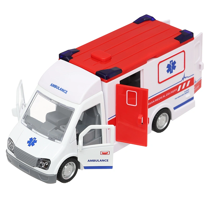 Đồ chơi mô hình xe van cấp cứu có đèn và âm thanh Vecto VT63K 11