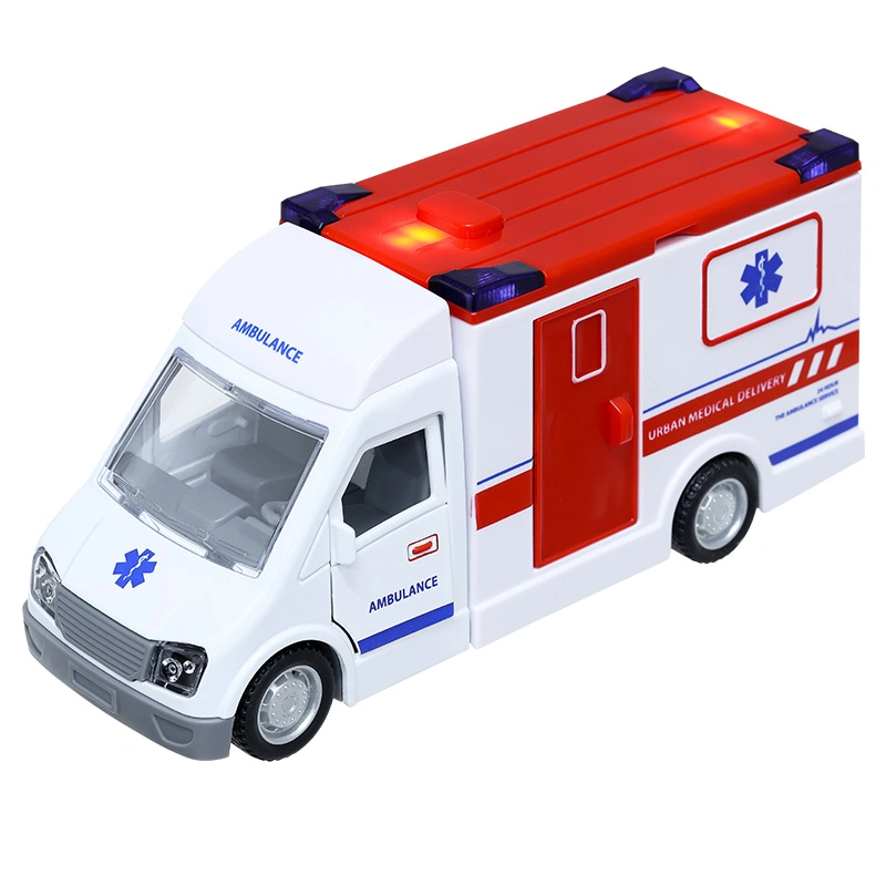 Đồ chơi mô hình xe van cấp cứu có đèn và âm thanh Vecto VT63K 13