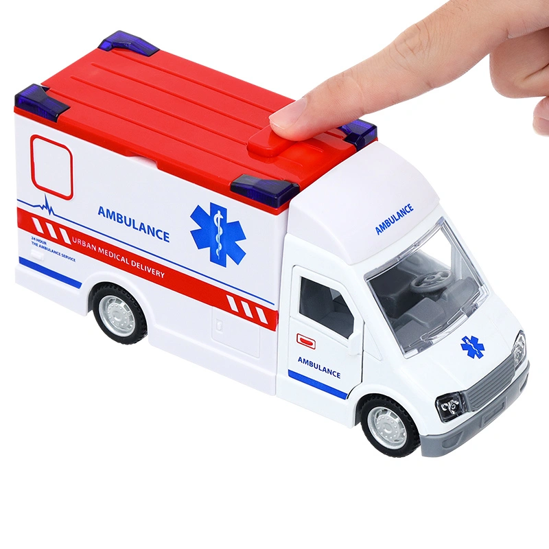 Đồ chơi mô hình xe van cấp cứu có đèn và âm thanh Vecto VT63K 15
