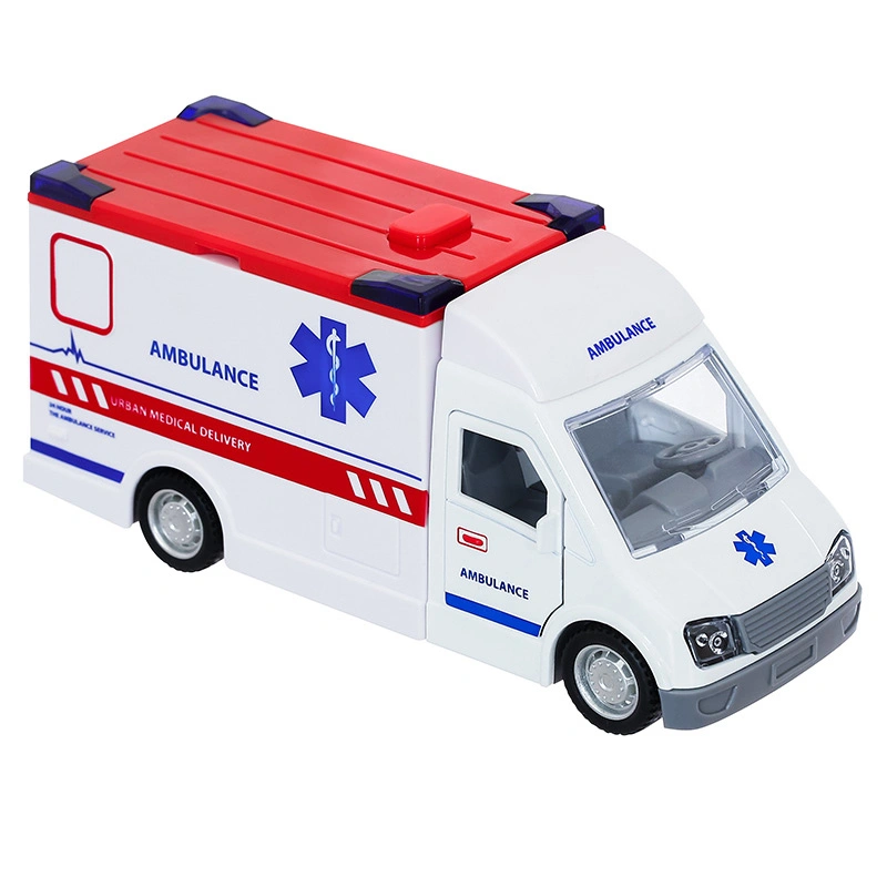 Đồ chơi mô hình xe van cấp cứu có đèn và âm thanh Vecto VT63K 5