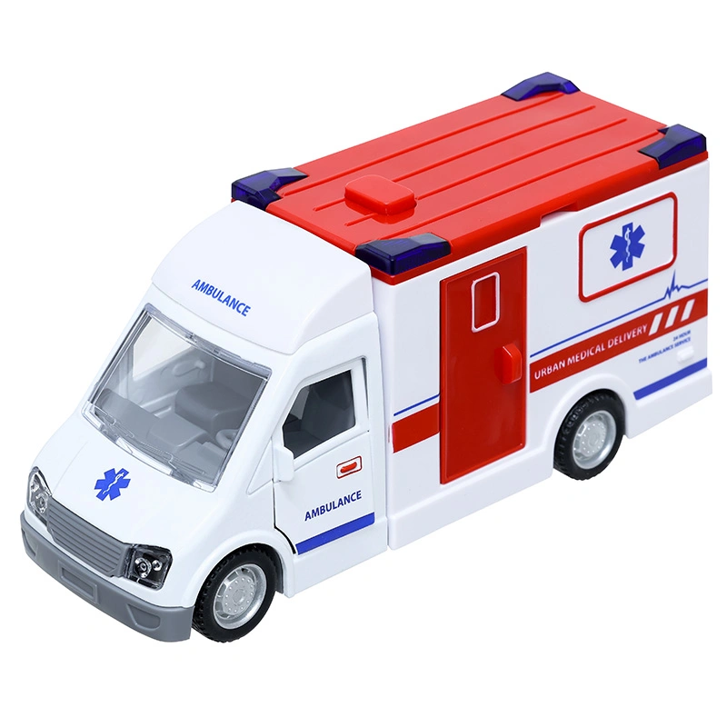 Đồ chơi mô hình xe van cấp cứu có đèn và âm thanh Vecto VT63K 6
