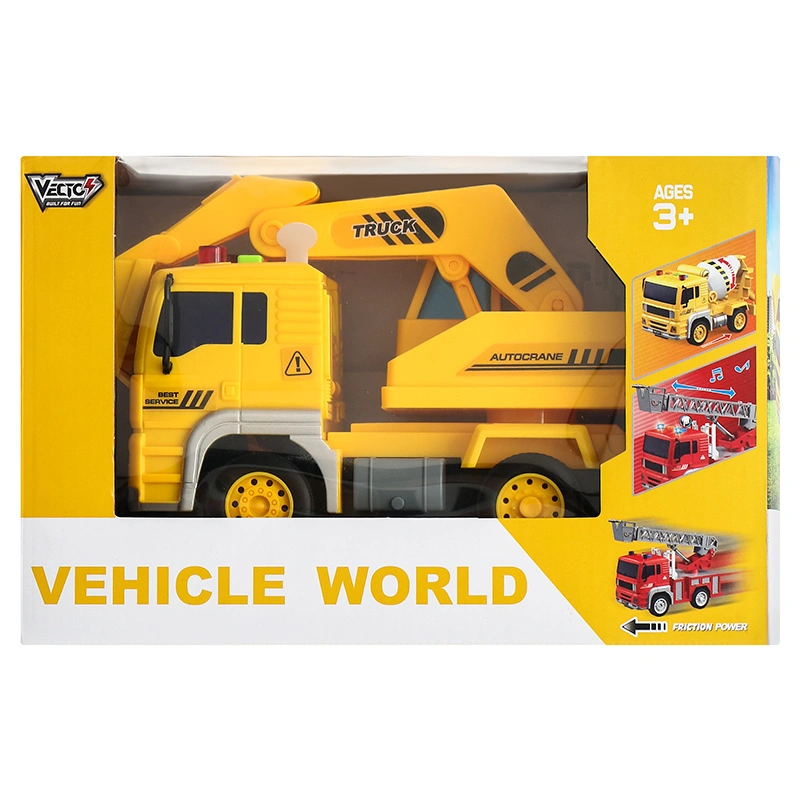 Đồ chơi mô hình xe xúc công trình chạy trớn có đèn và âm thanh Vecto VT511C 3