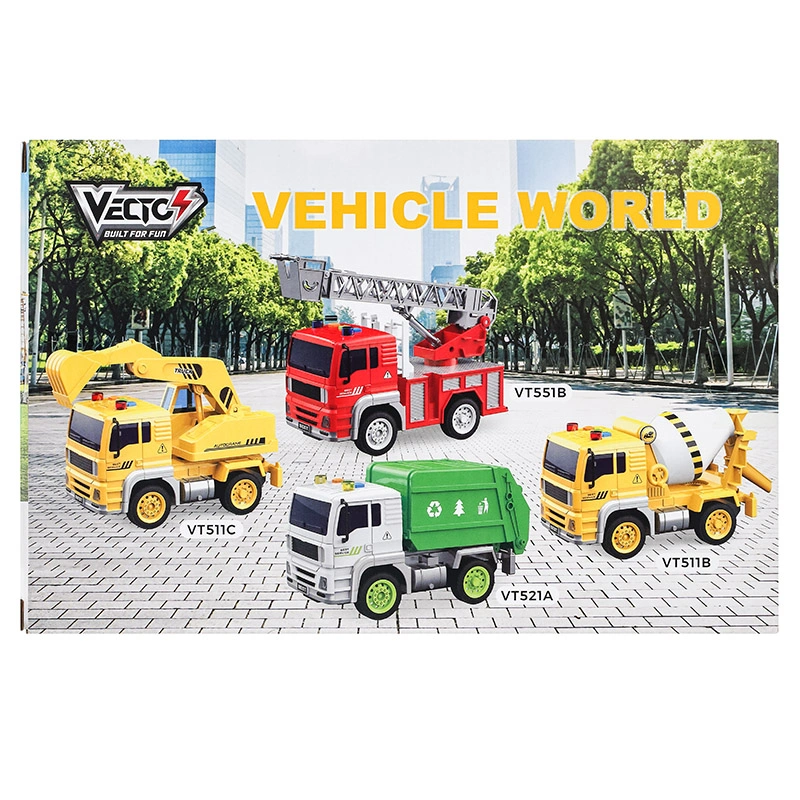 Đồ chơi mô hình xe xúc công trình chạy trớn có đèn và âm thanh Vecto VT511C 4