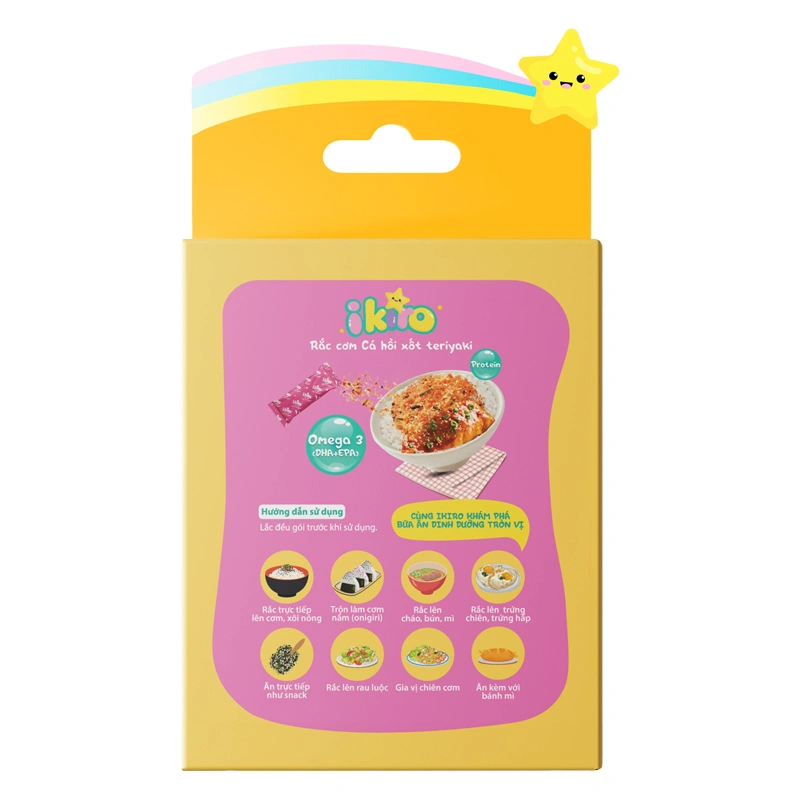 Gia vị rắc cơm IKIRO vị cá hồi xốt teriyaki 24g (từ 1 tuổi) 4