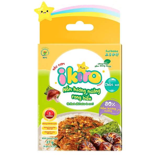 Gia vị rắc cơm IKIRO vị nấm hương nướng rong biển 27g