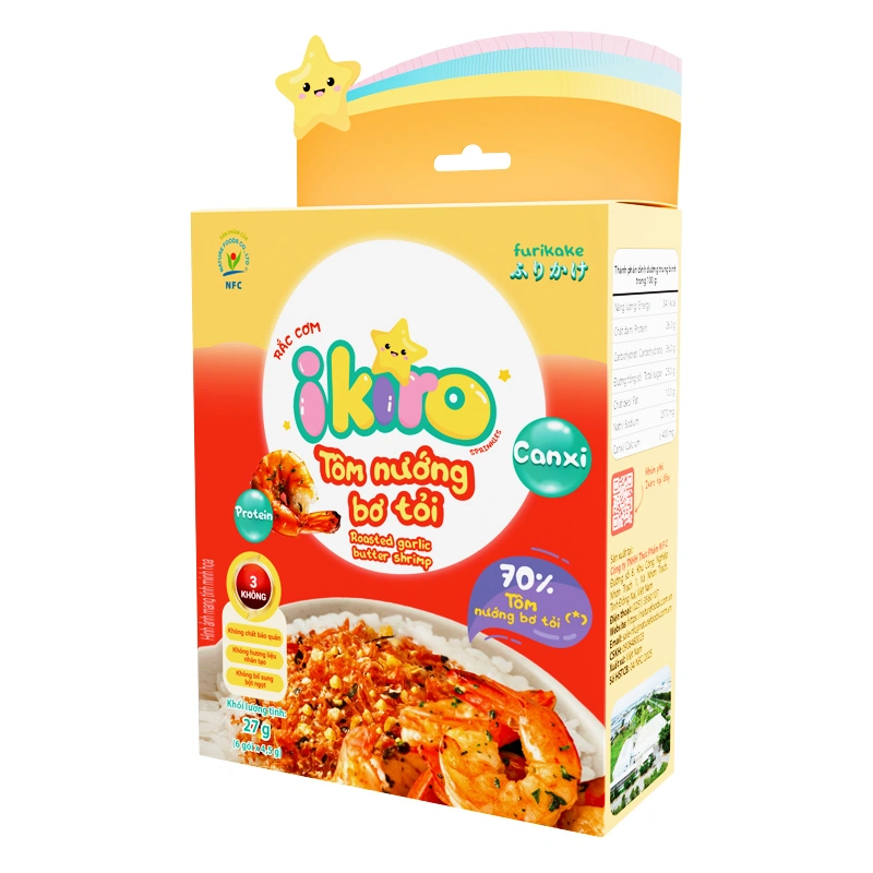 Gia vị rắc cơm IKIRO vị tôm nướng bơ tỏi 27g (từ 1 tuổi) 3