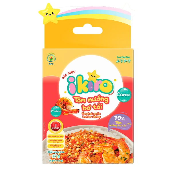 Gia vị rắc cơm IKIRO vị tôm nướng bơ tỏi
