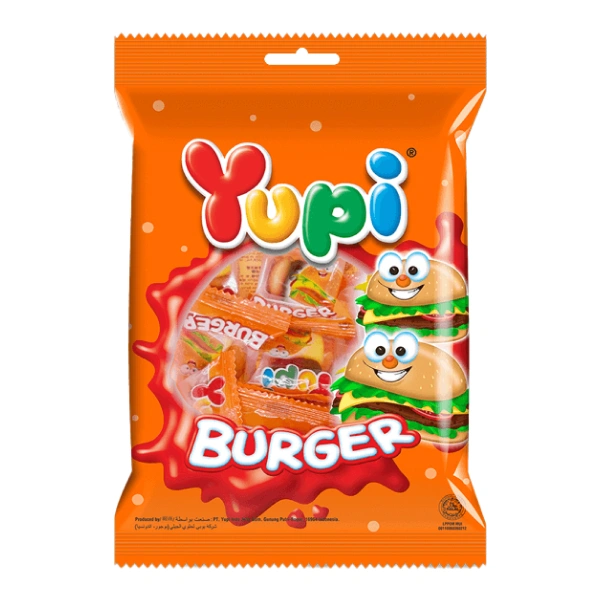 Kẹo dẻo Yupi Burger hương trái cây gói 84g (từ 3 tuổi) 1