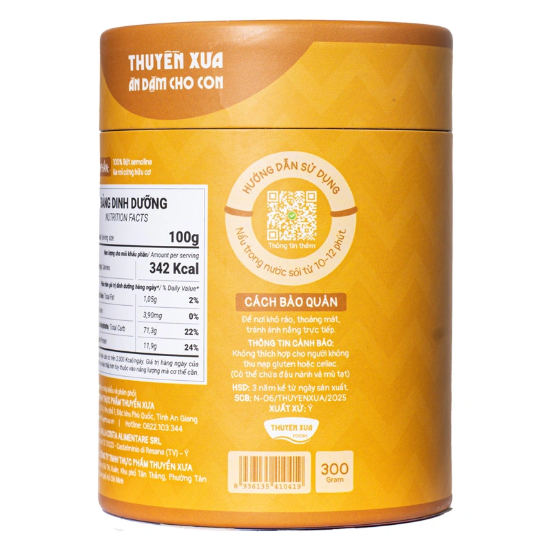 Mì Ý ăn dặm truyền thống Thuyền Xưa 300g (từ 1 tuổi) 3