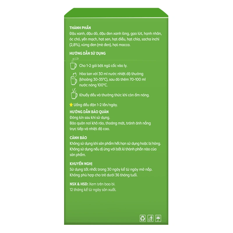 Ngũ cốc hạt Anpaso bổ sung dưỡng chất cho mẹ bầu, 360g dạng bột 2