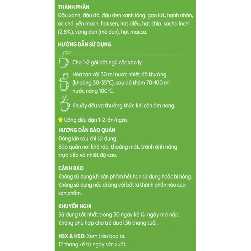 Ngũ cốc hạt Anpaso bổ sung dưỡng chất cho mẹ bầu, 360g dạng bột 5