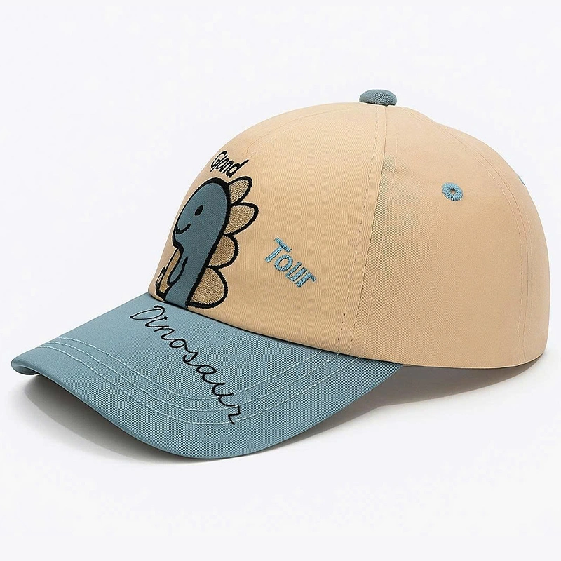 Nón kết cho bé Duy Ngọc 4046 thêu khủng long màu đỏ 8