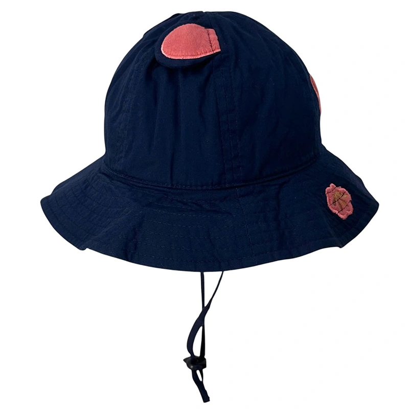 Nón vành cho bé trai Duy Ngọc 3285 thêu gấu 2 tai màu đỏ 9