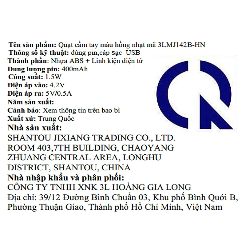 Quạt cầm tay và để bàn 3L 3LMJ142B-HN 9