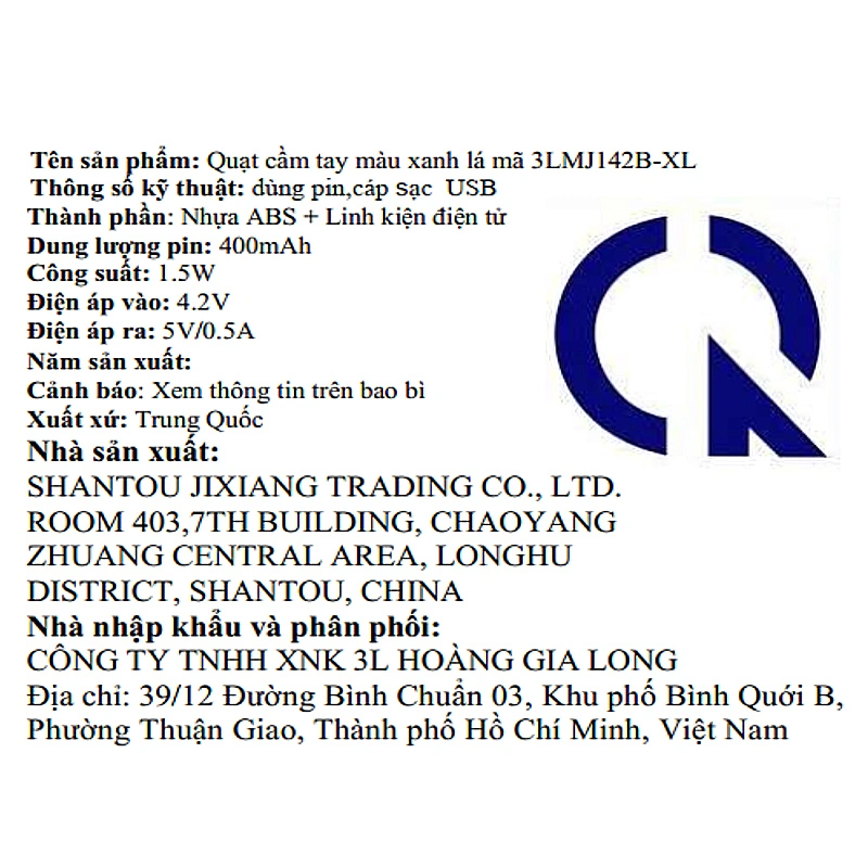 Quạt cầm tay và để bàn 3L 3LMJ142B-XL 9