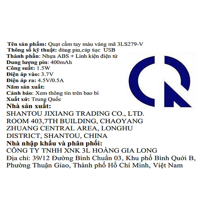 Quạt cầm tay và để bàn 3L 3LS279-V 9