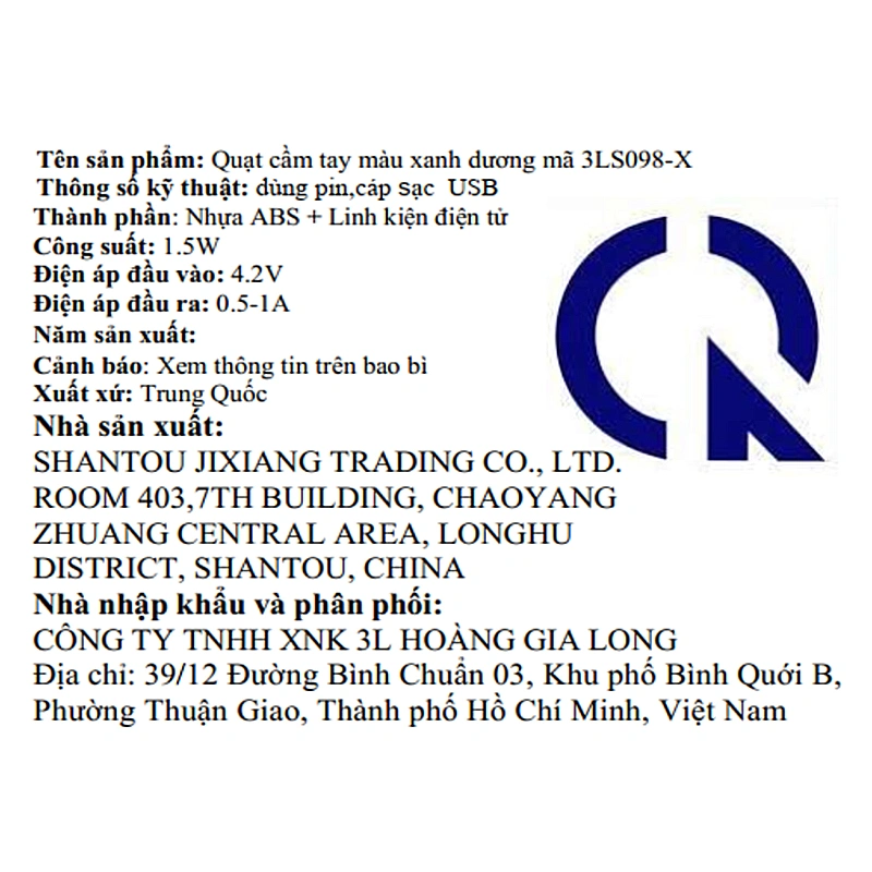 Quạt cầm tay và để bàn có đèn 3L 3LS098-X 10