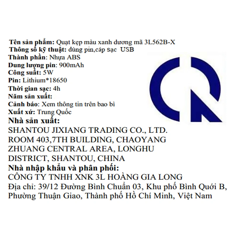 Quạt kẹp và để bàn mini xoay 720 độ 3L 3L562B-X 11