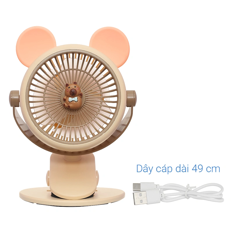 Quạt kẹp và để bàn mini xoay 720 độ 3L 3L562K-K 10
