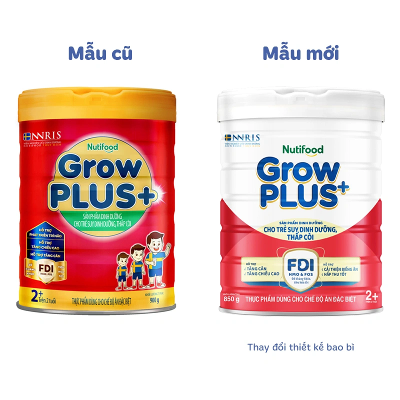 Sữa bột Nutifood GrowPLUS+ đỏ 2+ hương vani 1.5 kg (từ 2 tuổi) cho trẻ suy dinh dưỡng, thấp còi 9