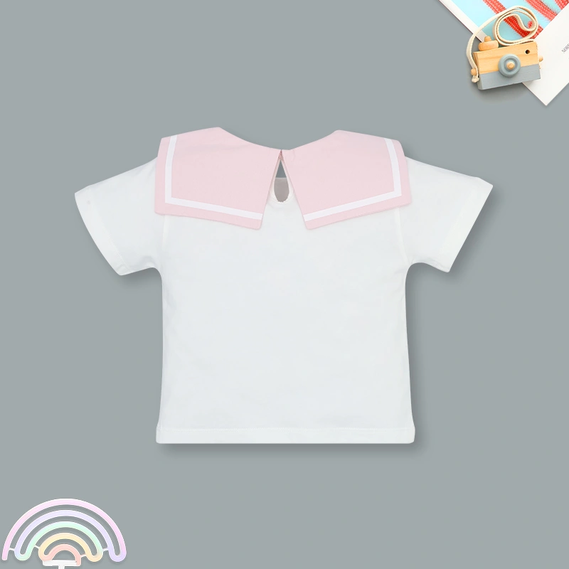 Set váy bé gái Pony Kids cổ hải quân màu hồng 16