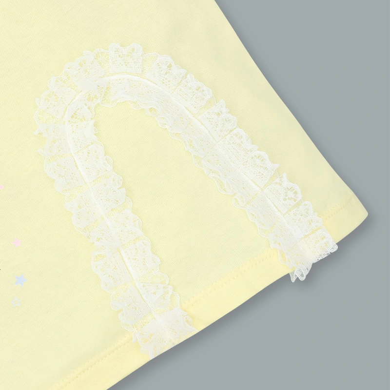 Set váy bé gái Pony Kids xẻ ren màu vàng 7