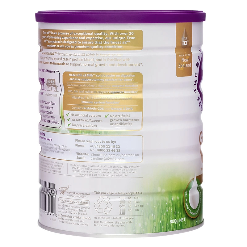 Sữa bột a2 Gentle Gold Premium Junior Milk Drink số 4 lon 800g (từ 3 tuổi) 4